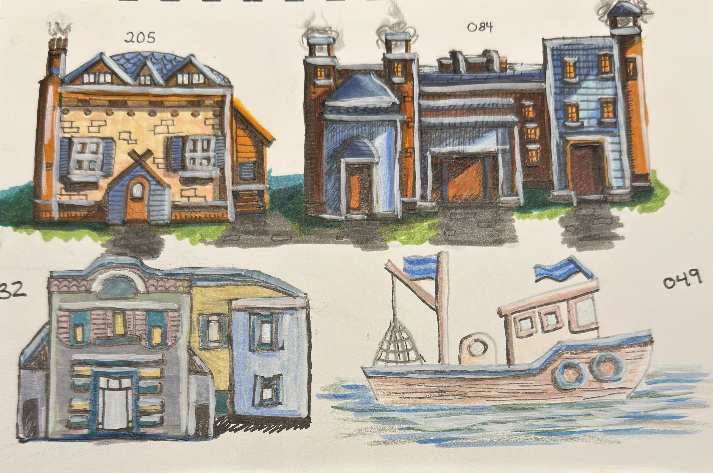 4 Houses